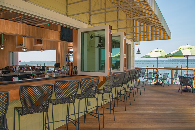 Bridges Restaurant Kent Narrows Maryland Outdoor Bar At Bridges
